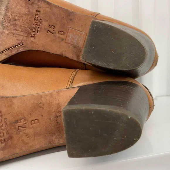 Coach Waldorf Tan Ankle Boots Size 7.5 - Picture 12 of 16